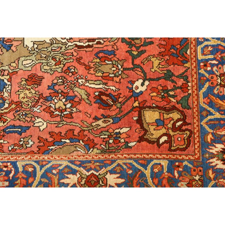 Noué à la main Tapis persan ancien Malayer - Taille : 6'4x4'6 en vente