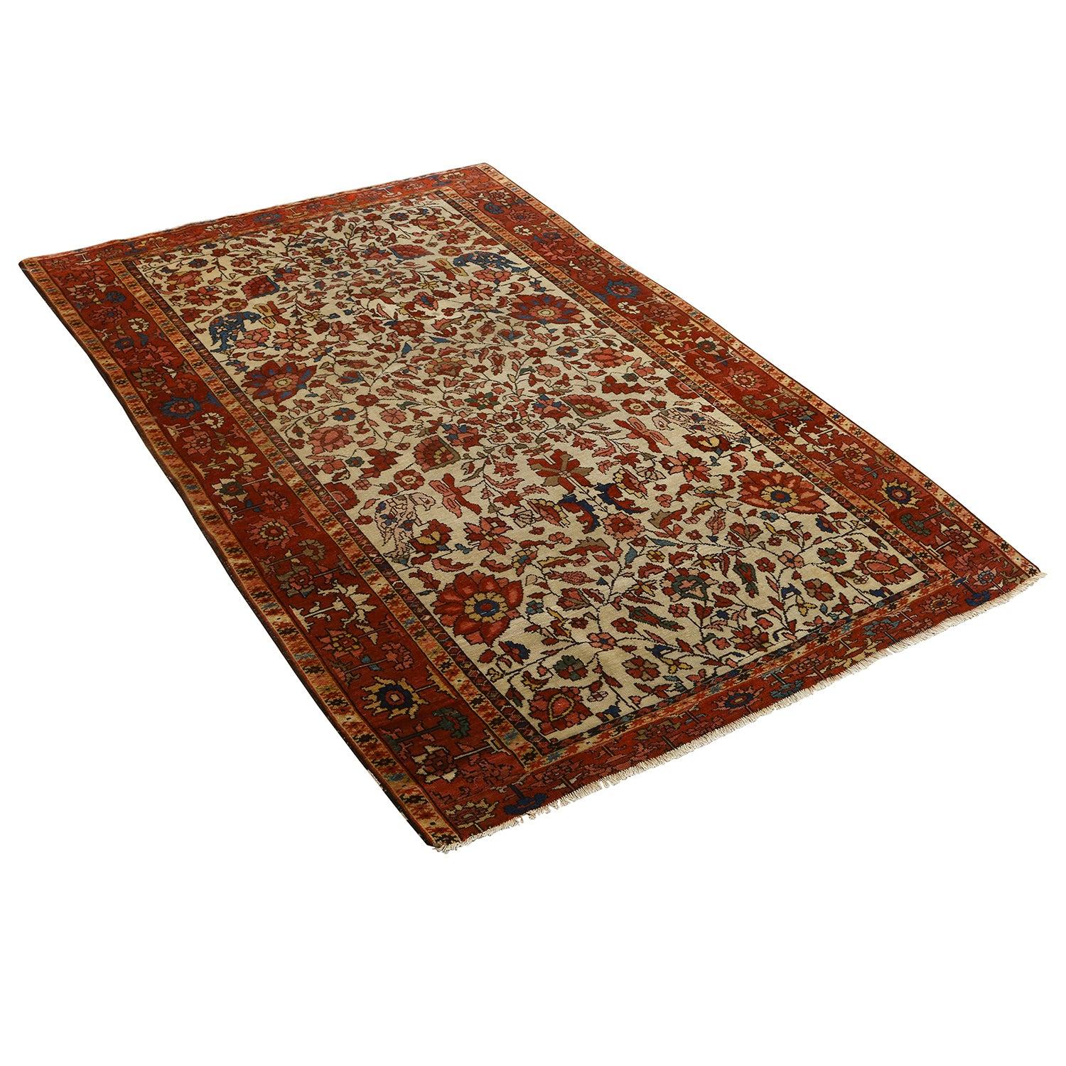 Perse Tapis persan ancien Malayer - Taille : 6'7x4'3 en vente