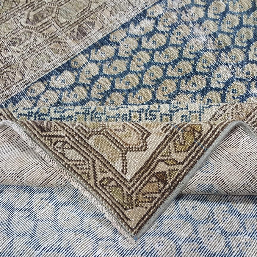 Noué à la main Antique tapis persan Malayer Tribal Paisley Design en vente