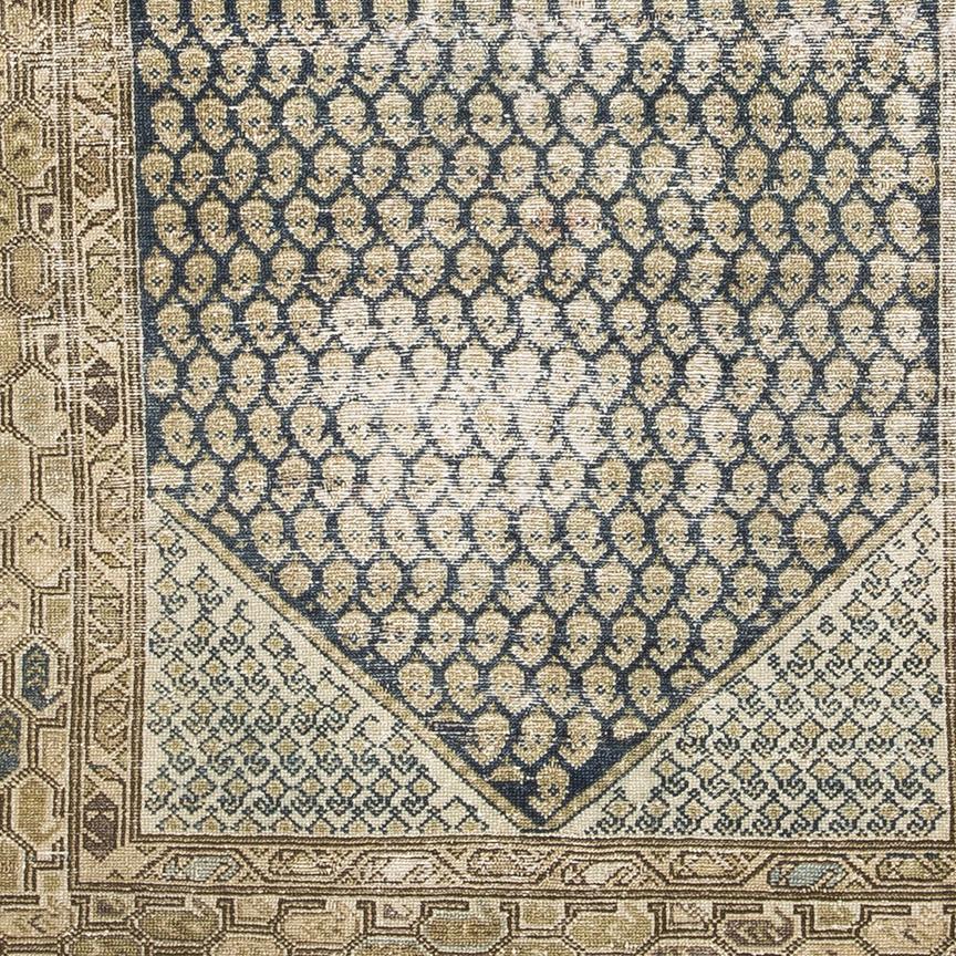 Antique tapis persan Malayer Tribal Paisley Design Abîmé - En vente à Los Angeles, CA