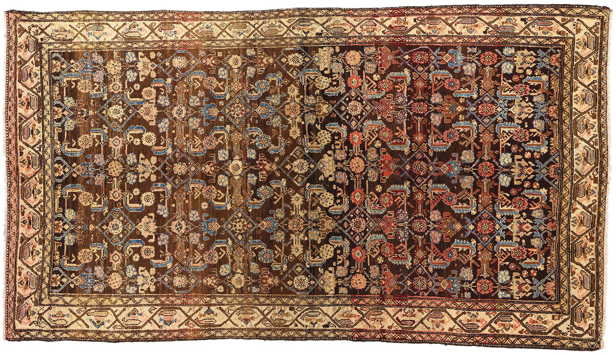 Antique Persian Malayer Rug, 05'01 x 09'02 For Sale 4