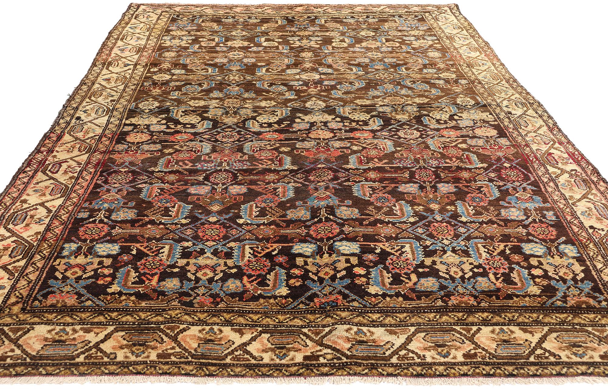Antique Persian Malayer Rug, 05'01 x 09'02 In Good Condition For Sale In Dallas, TX
