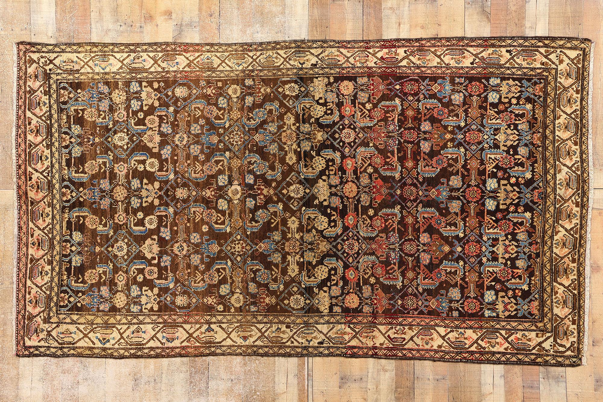 Antique Persian Malayer Rug, 05'01 x 09'02 For Sale 3