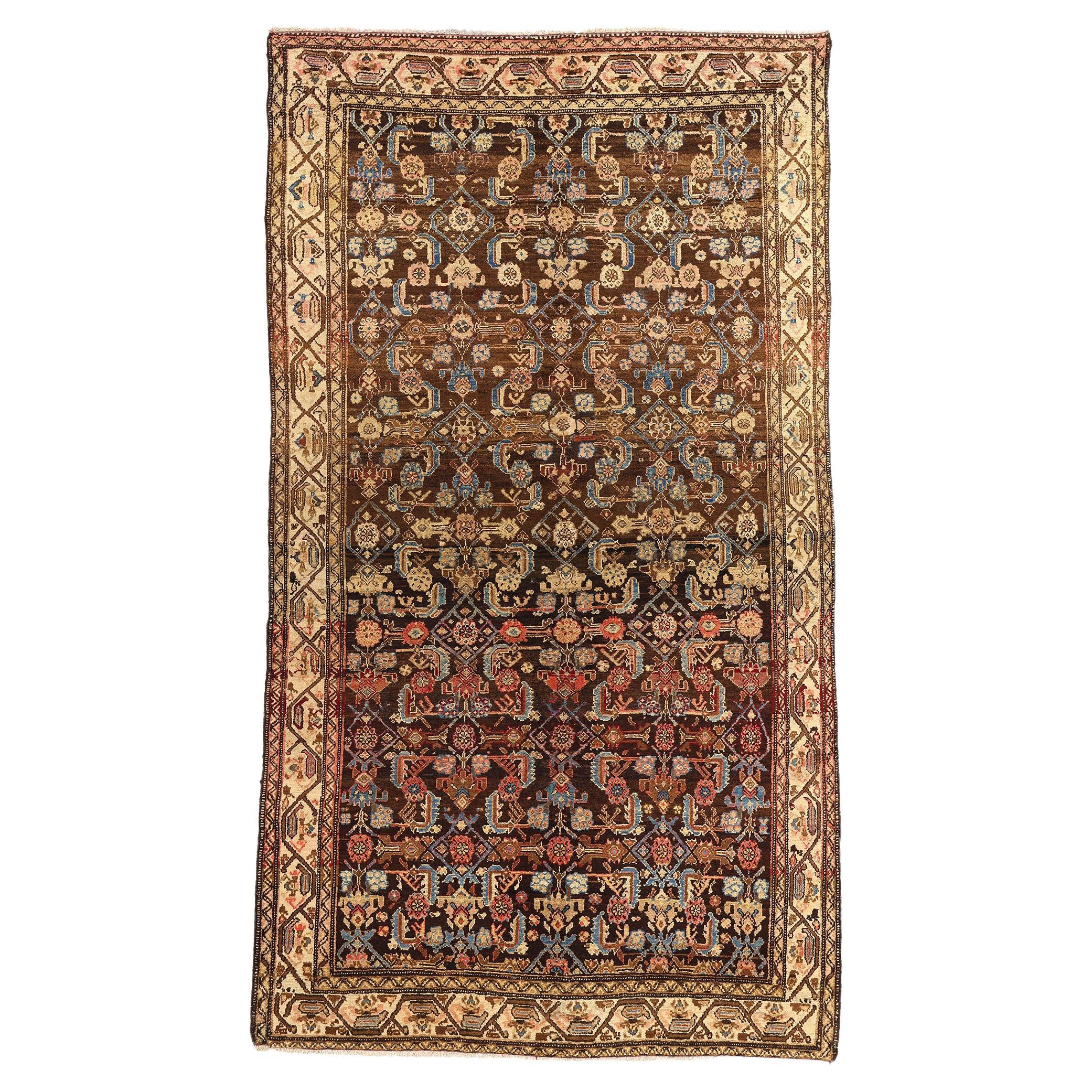 Antique Persian Malayer Rug, 05'01 x 09'02 For Sale