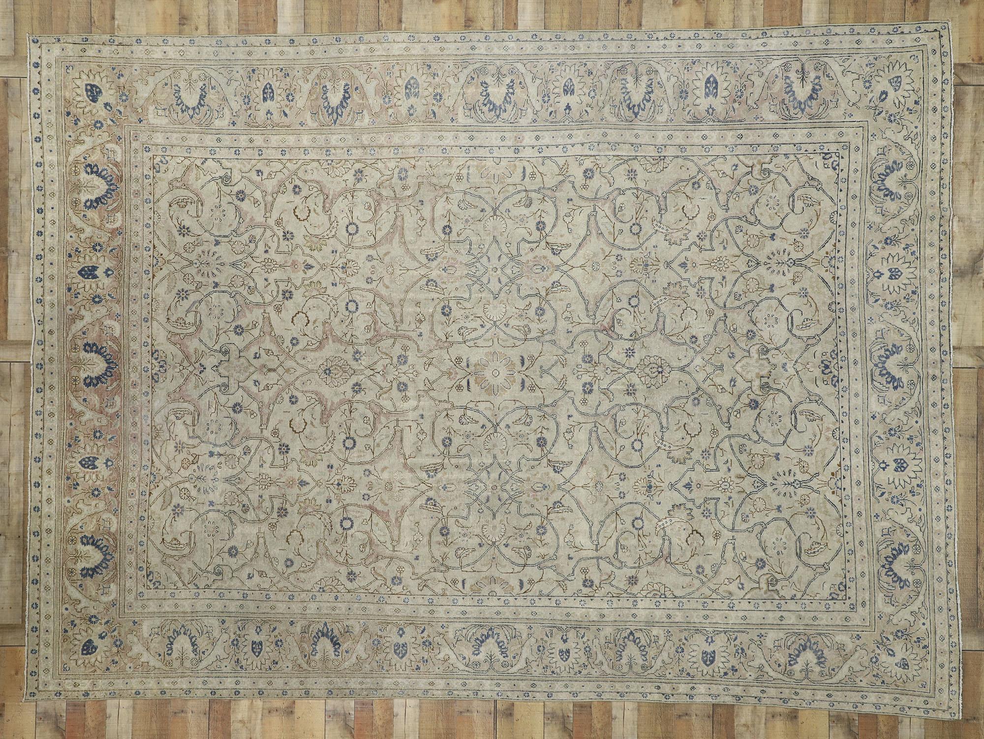 20th Century Antique Persian Malayer Rug with Dutch Renaissance and European Style For Sale