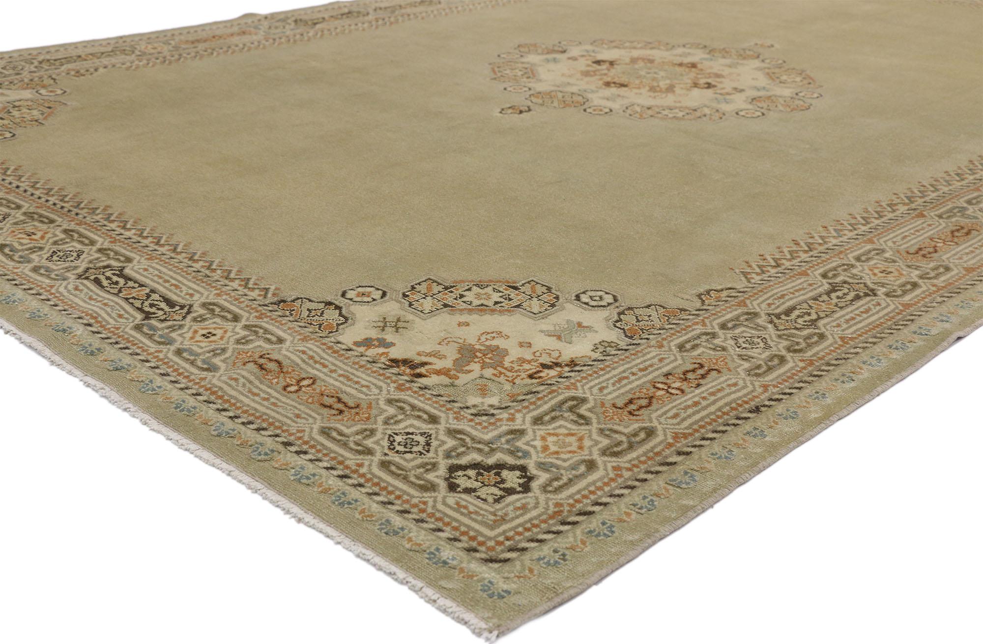 Hand-Knotted Antique Persian Malayer Rug with Eclectic Parisian and Arts & Crafts Style For Sale