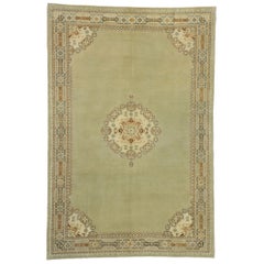 Antique Persian Malayer Rug with Eclectic Parisian and Arts & Crafts Style
