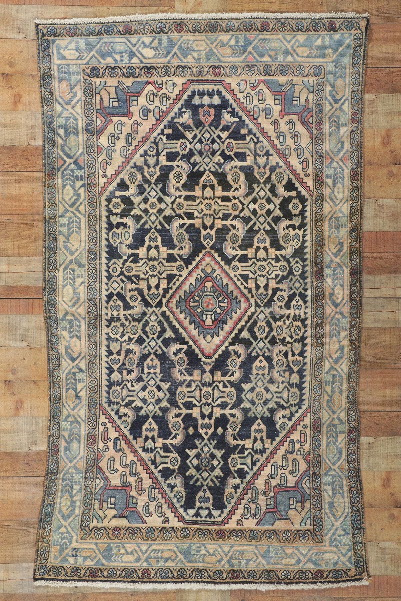 1920's Persian Malayer Carpet with Modern Style For Sale 3