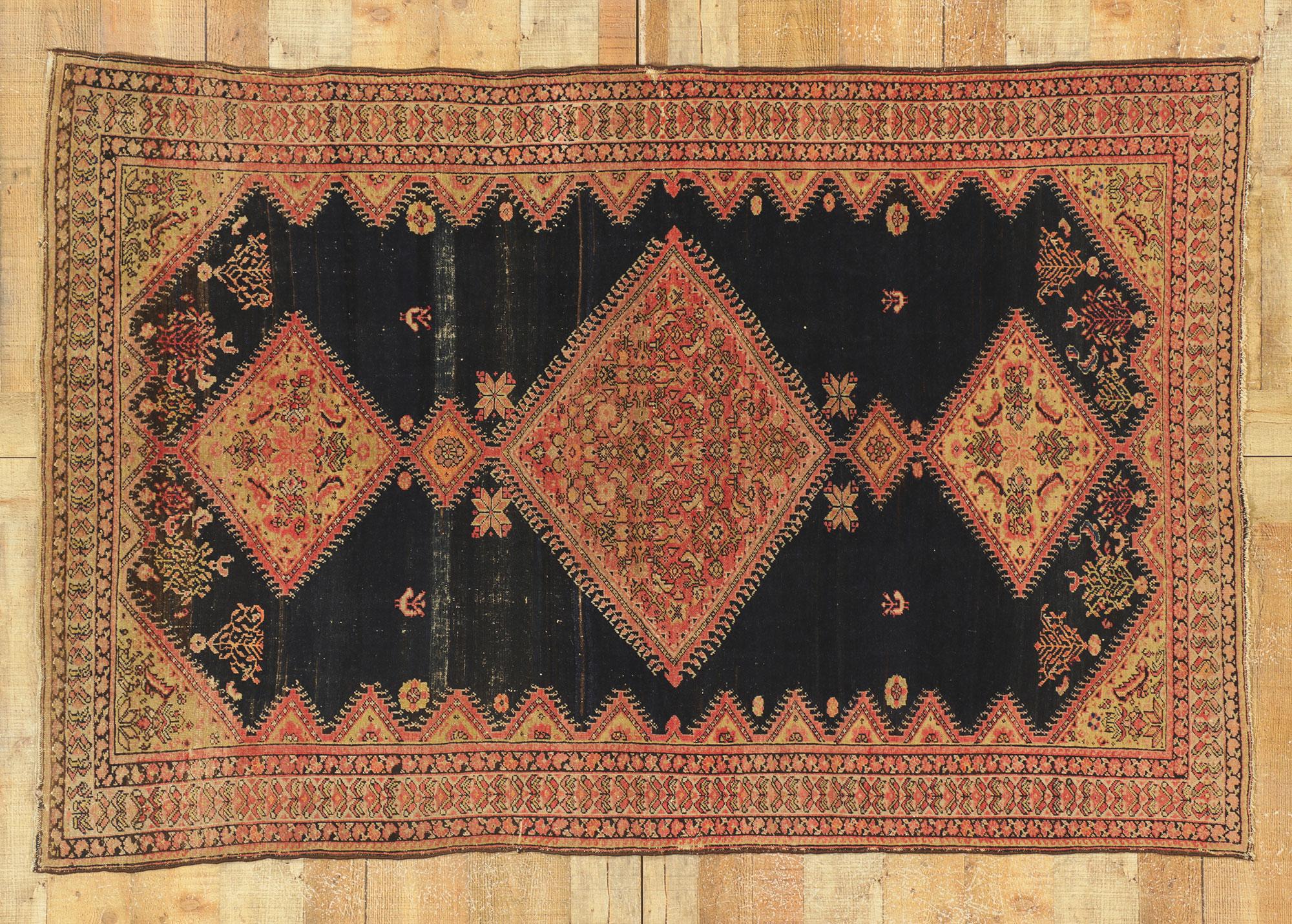 Antiker persischer Malayer-Teppich mit Herati-Pool-Medaillon (Wolle) im Angebot