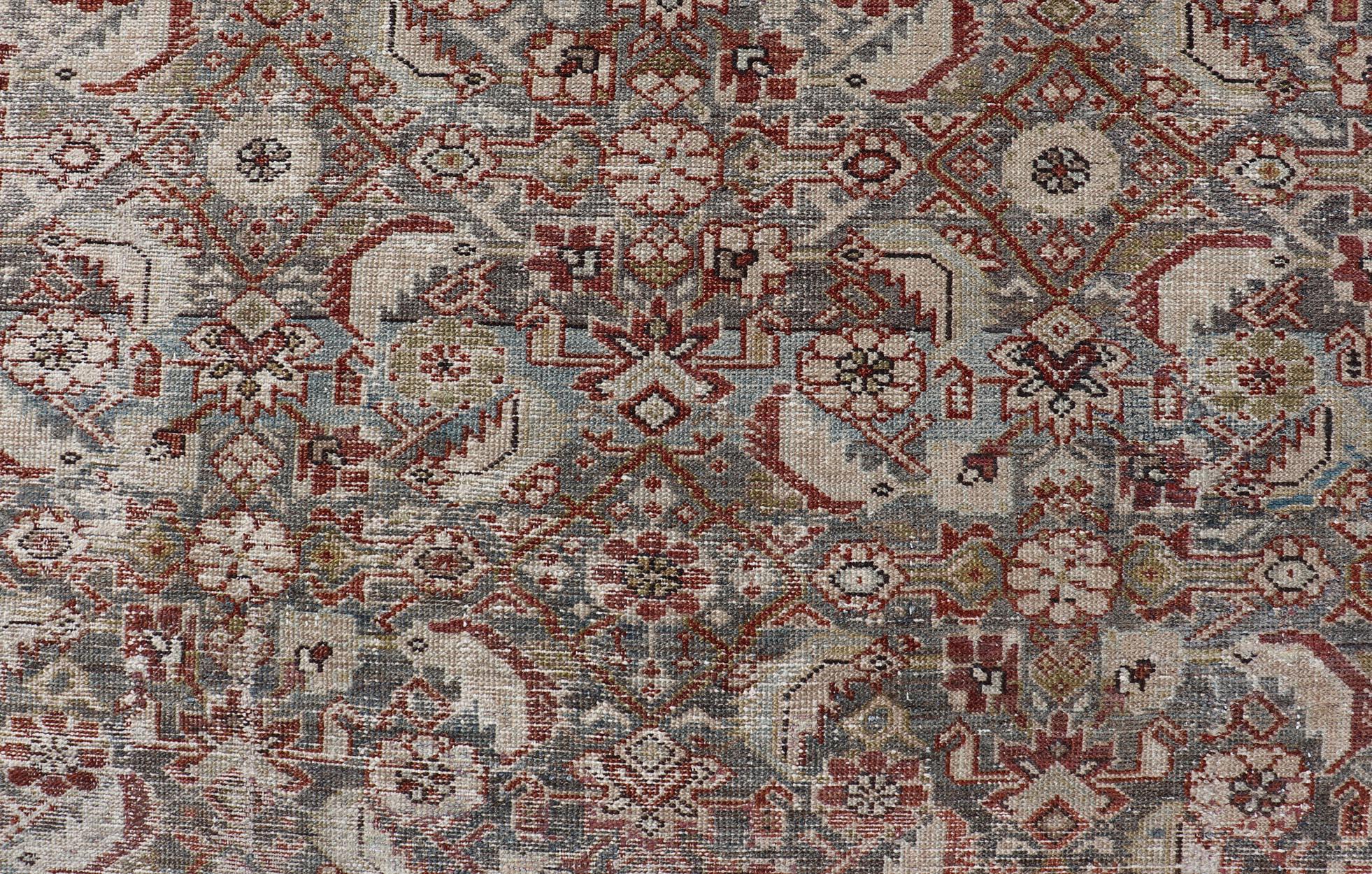 Misure: 9'6 x 13'1 
Antico tappeto persiano Malayer con intricati disegni floreali 9'6 x 13'1. 
Keivan Woven Arts/ tappeto/KBE-230901, paese d'origine/tipo: Iran / Malayer, circa 1900.

Questo squisito tappeto antico persiano Malayer presenta un
