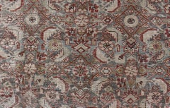 Antike persische Malayer Teppich mit komplizierten Allover Floral Design 9'6 x 13'1