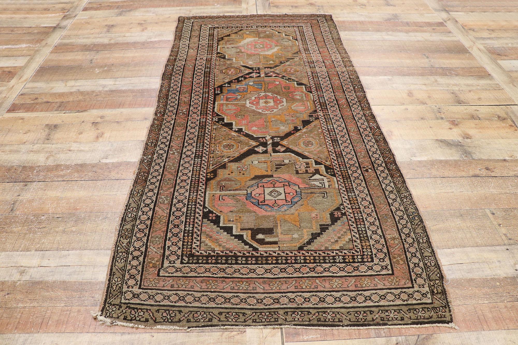 Antique Persian Malayer Rug with Mid-Century Modern Bohemian Style For Sale 1