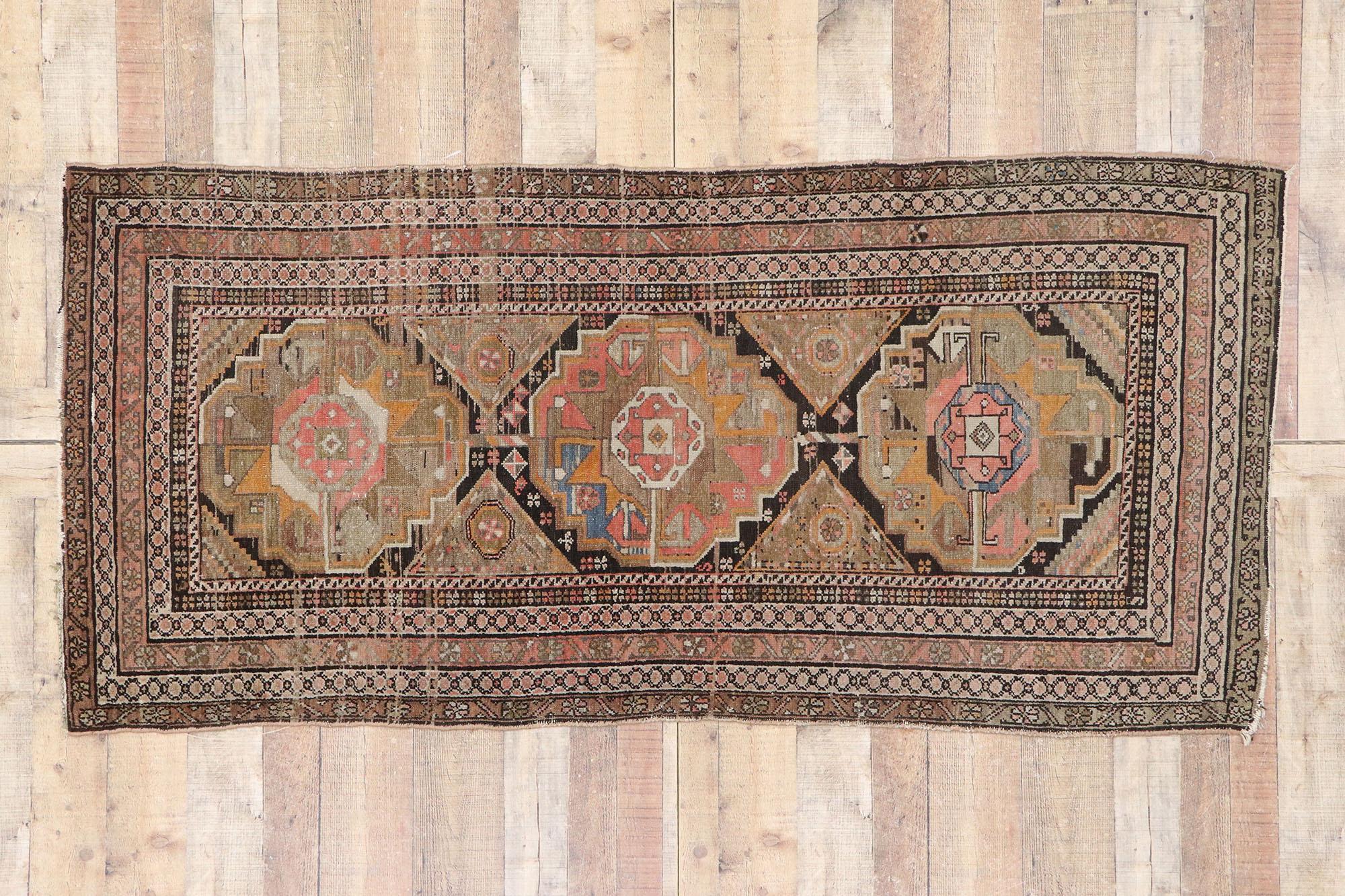 Antique Persian Malayer Rug with Mid-Century Modern Bohemian Style For Sale 2