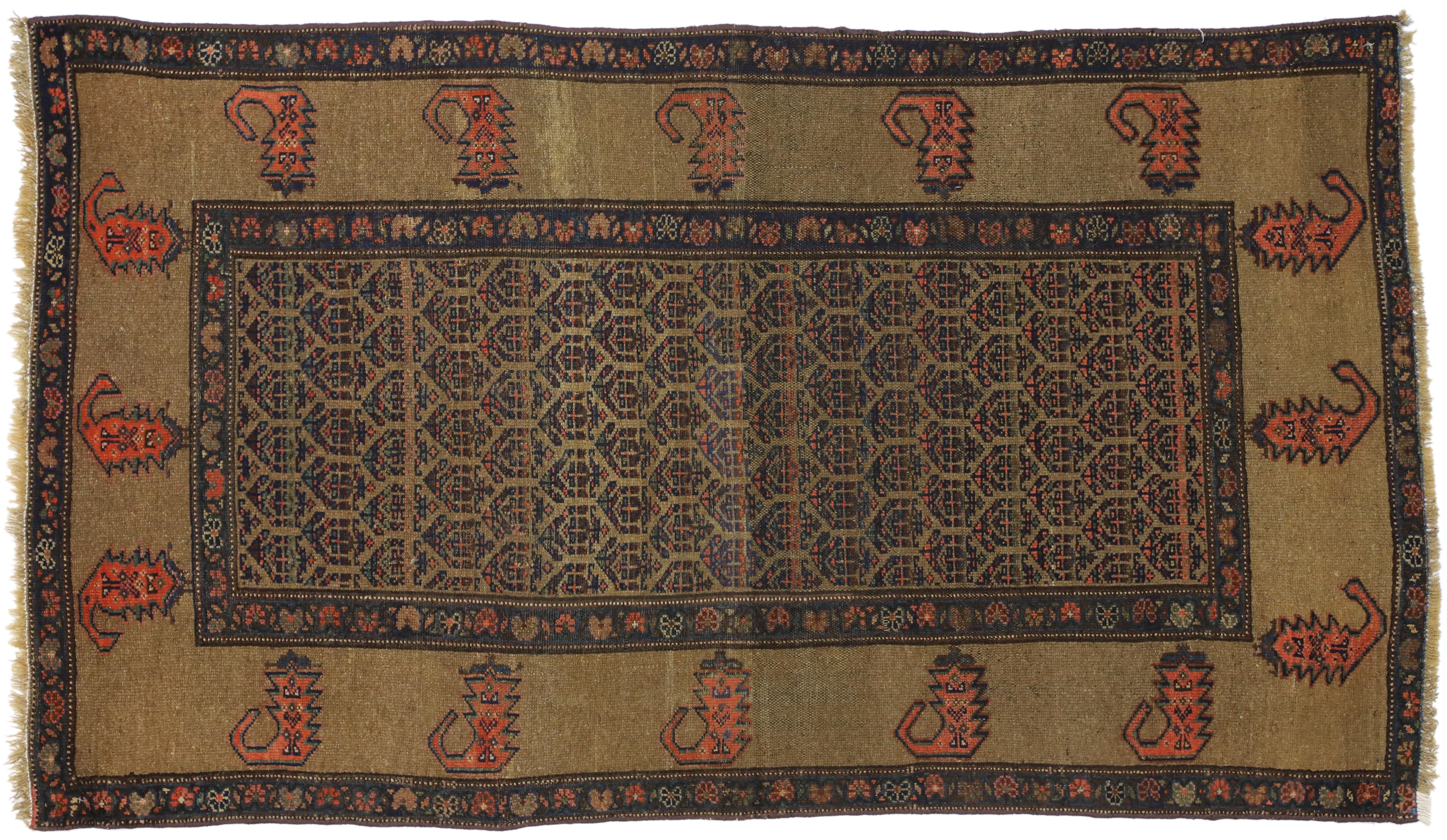 Antique Persian Malayer Rug with Modern Traditional Style For Sale 3