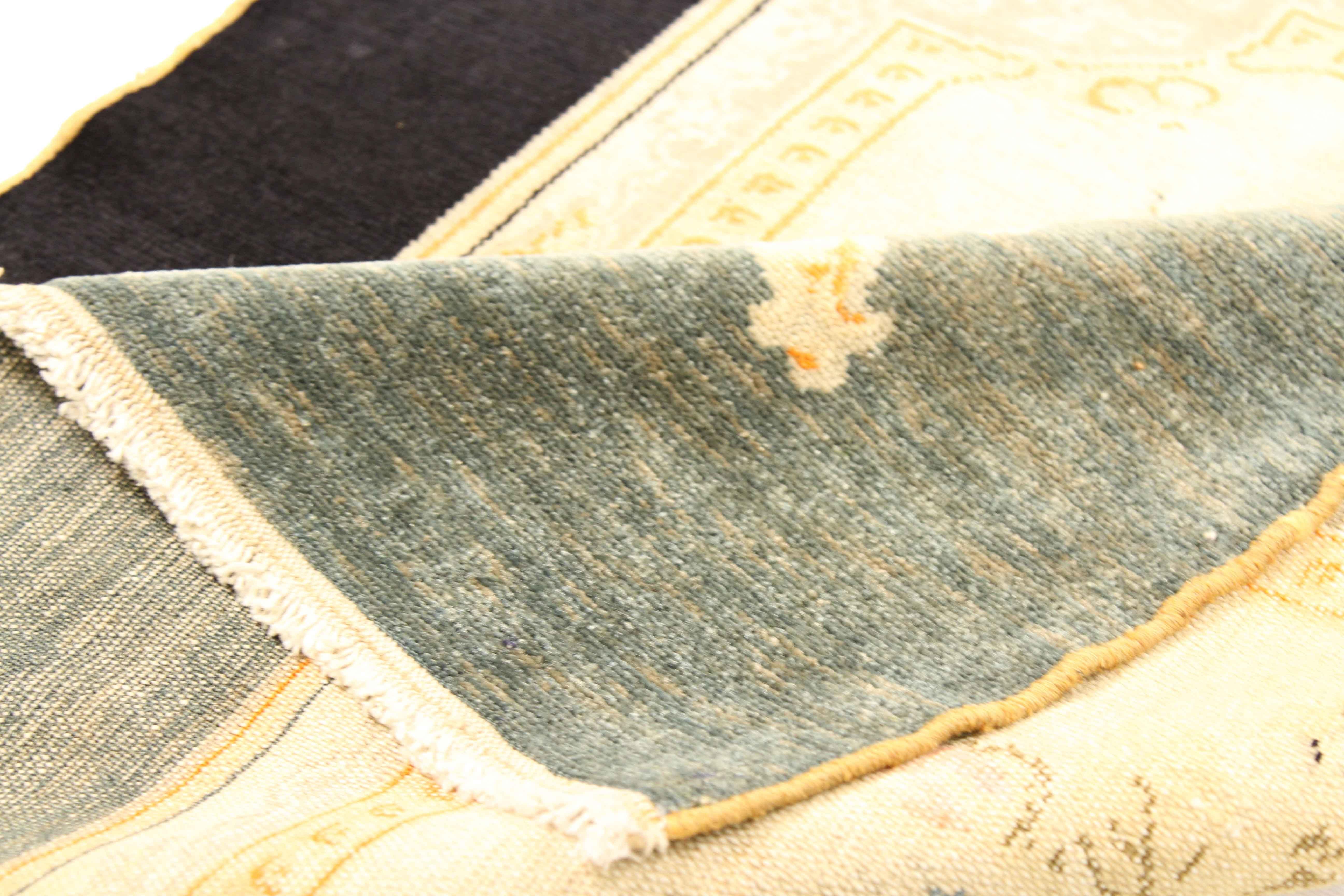 Oushak Antique Persian Malayer Rug with Pink, Gray and Orange Flower Bouquet Design For Sale