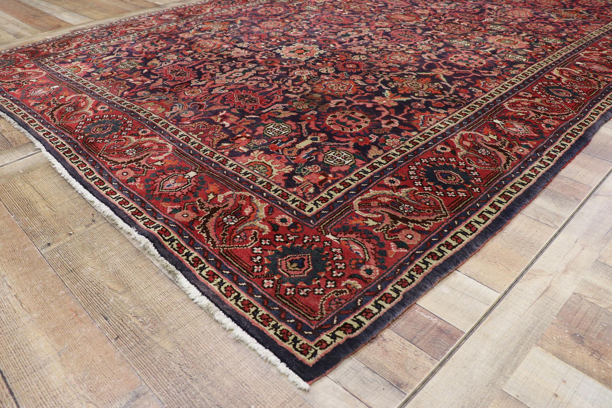 20th Century Antique Persian Malayer Rug with Regal Victorian Style
