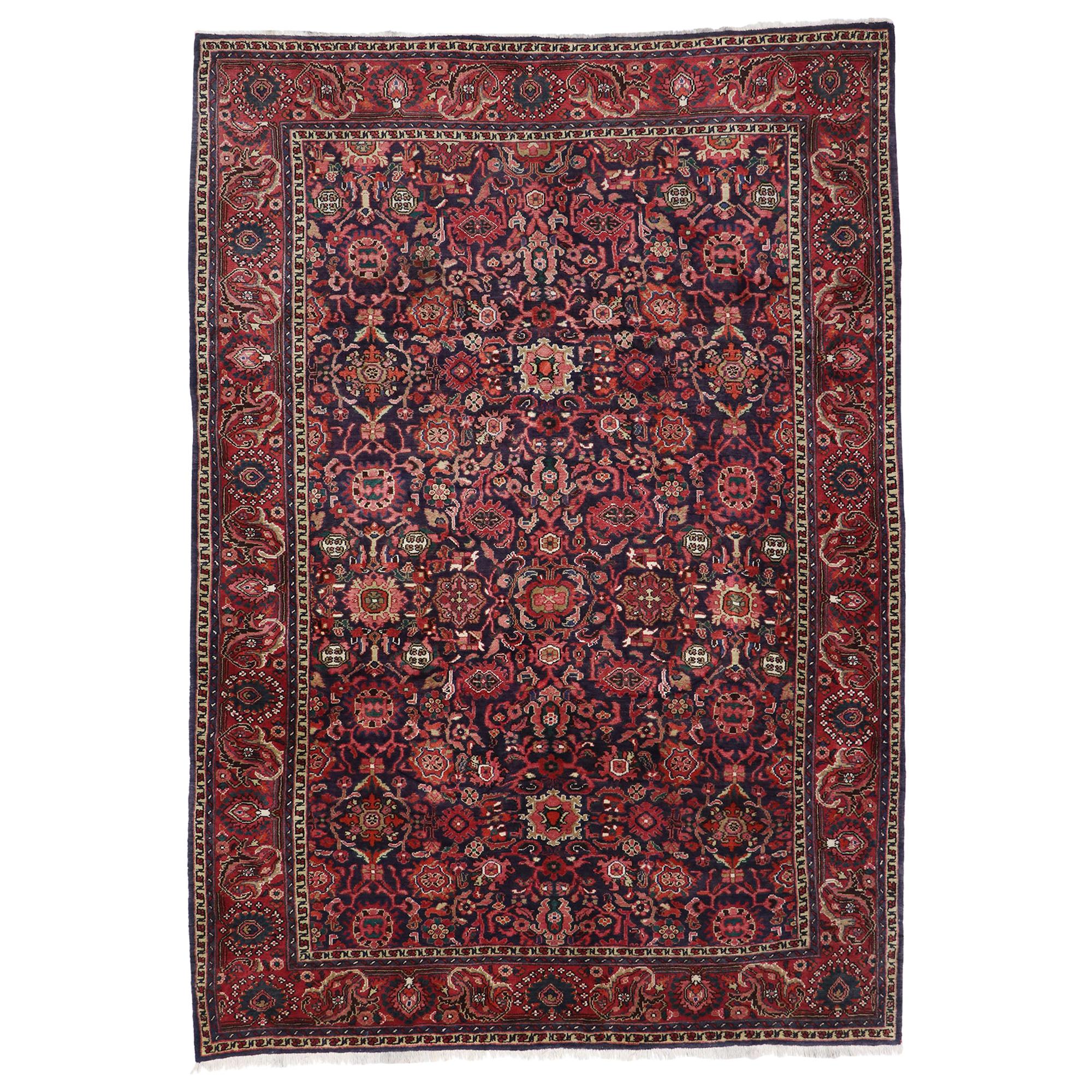Antique Persian Malayer Rug with Regal Victorian Style