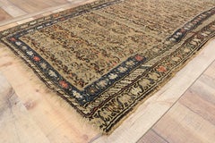 Antique Persian Malayer Rug with Rustic Farmhouse Style