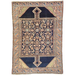 Tapis persan ancien Malayer avec style géorgien rustique et romantique