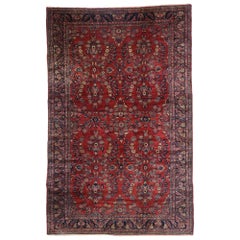 Antiker persischer Malayer-Teppich mit Sarouk-Design und neoklassizistischem Stil