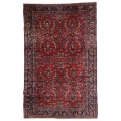 Tapis persan ancien Malayer avec motif sarouk et style néoclassique