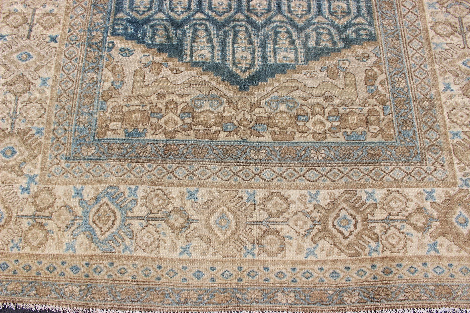 Antique Persian Malayer Rug with Traditional All-Over Design and Large Borders For Sale 3