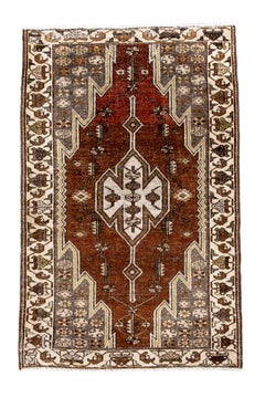 Antique Persian Malayer Rug with Tribal Medallion
