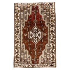 Antique Persian Malayer Rug with Tribal Medallion