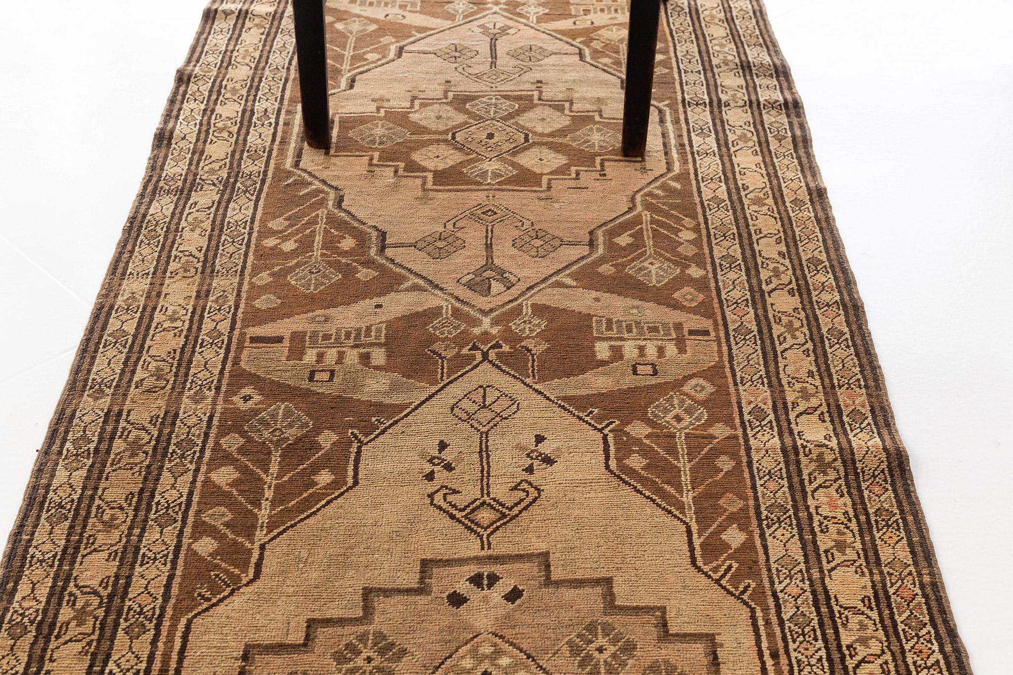 Wool Antique Persian Malayer Runner 12695 For Sale