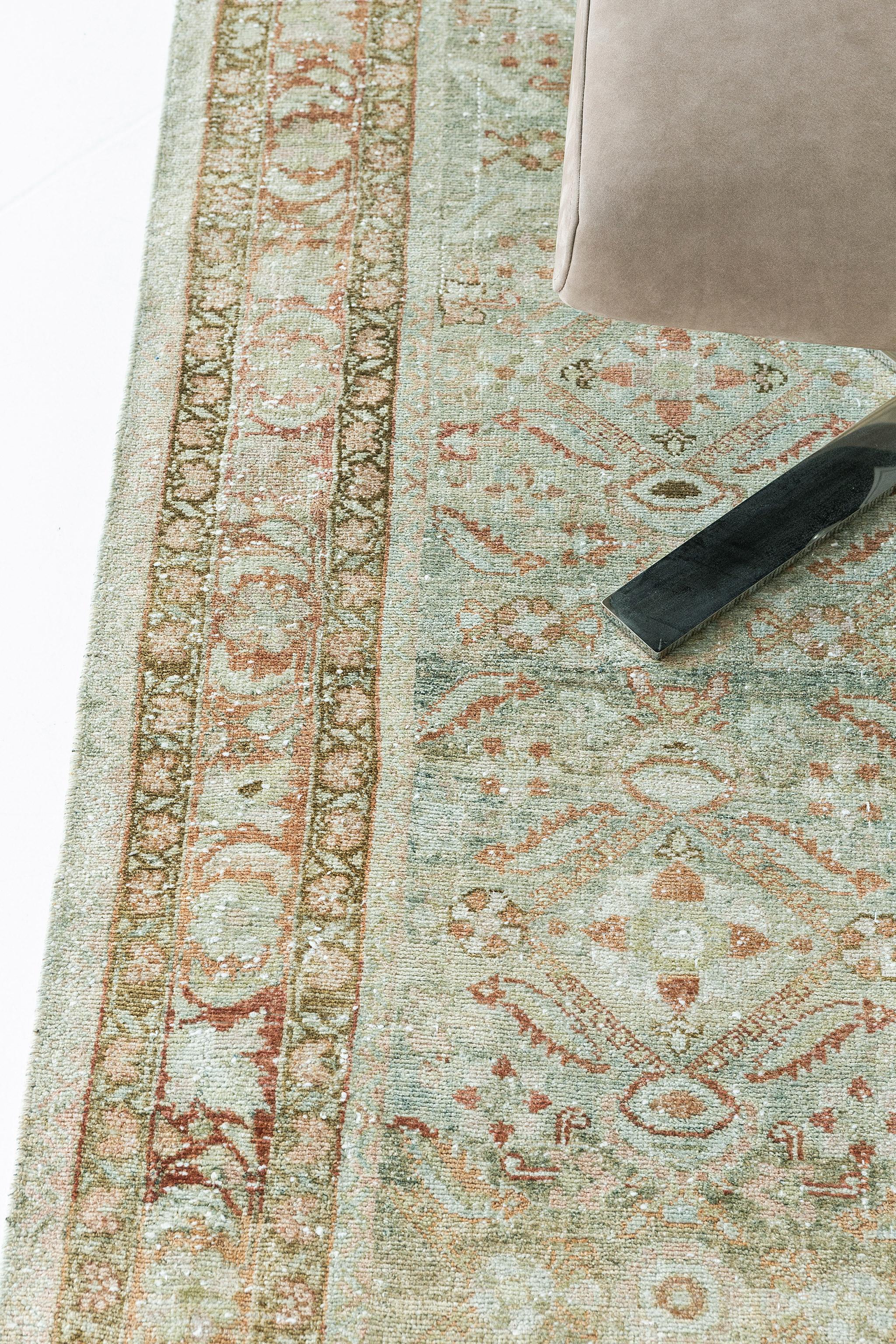 Hand-Knotted Antique Persian Malayer Runner 26489 For Sale
