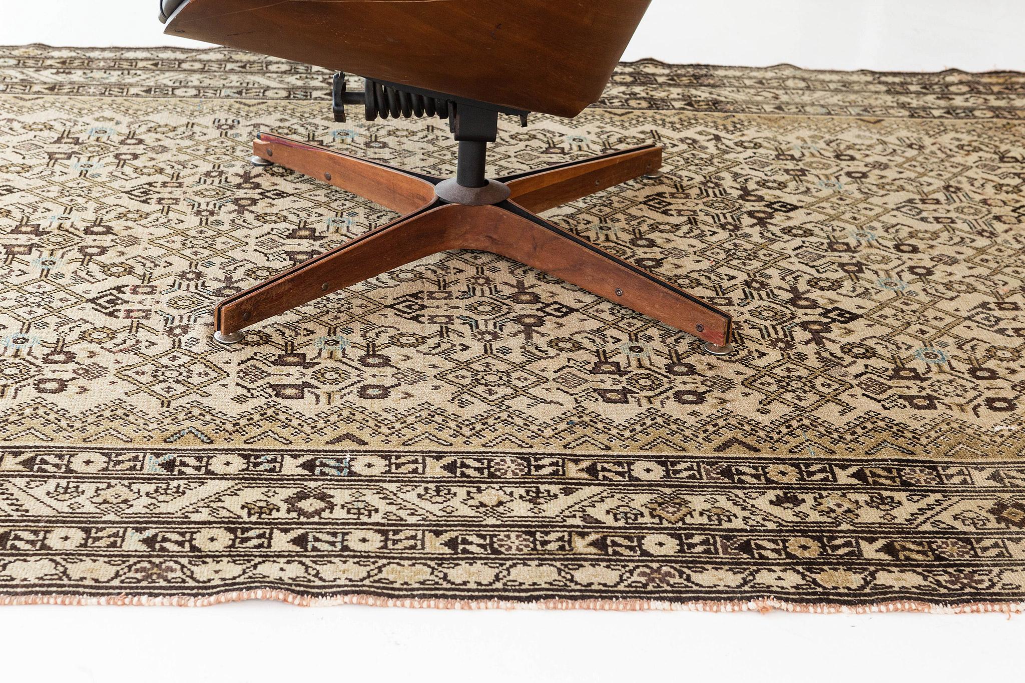 Wool Antique Persian Malayer Runner 26810 For Sale