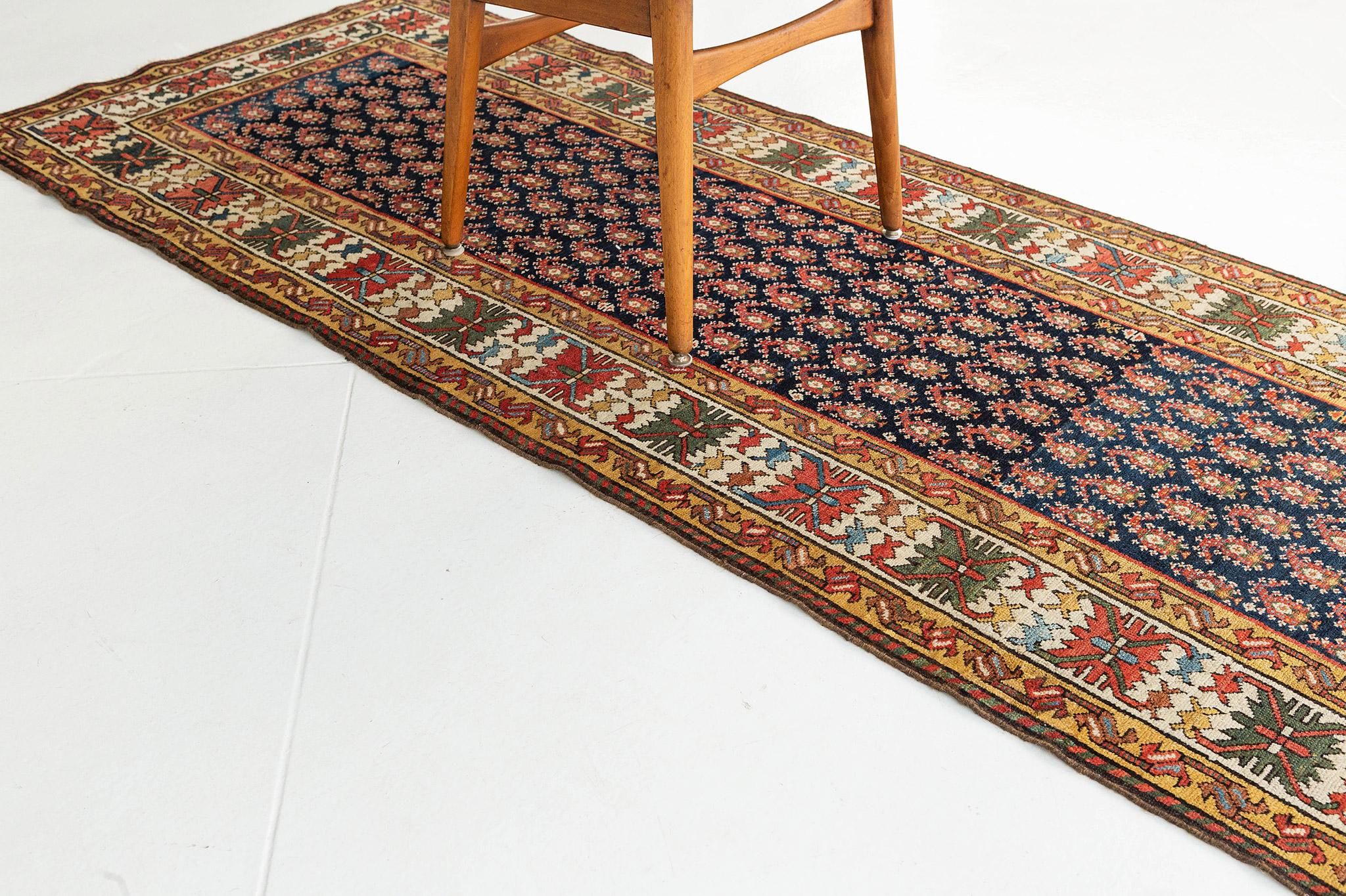 Hand-Knotted Antique Persian Malayer Runner 26819 For Sale