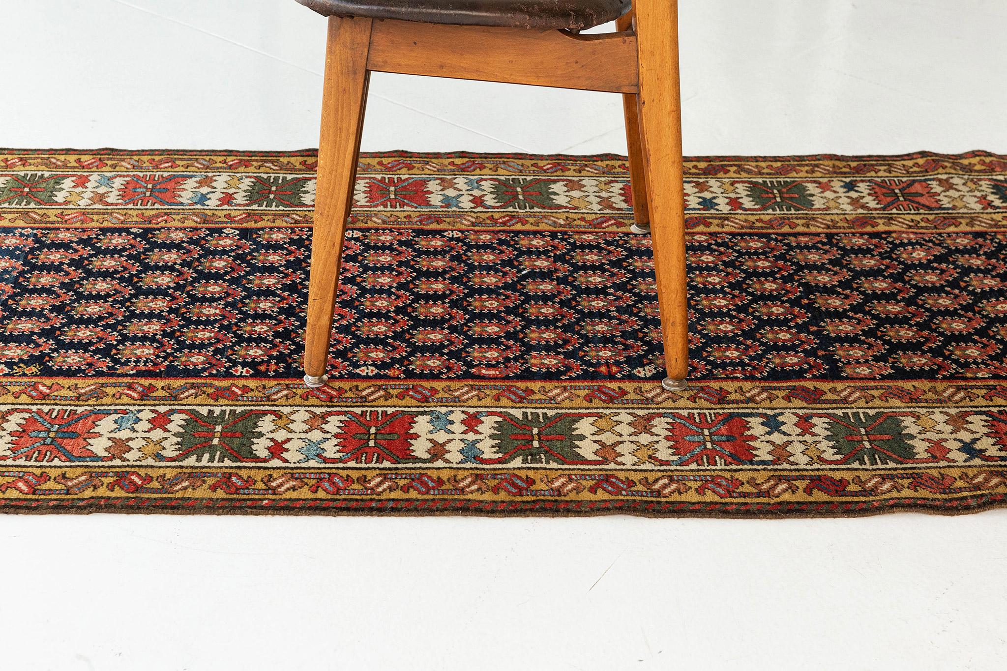 Wool Antique Persian Malayer Runner 26819 For Sale