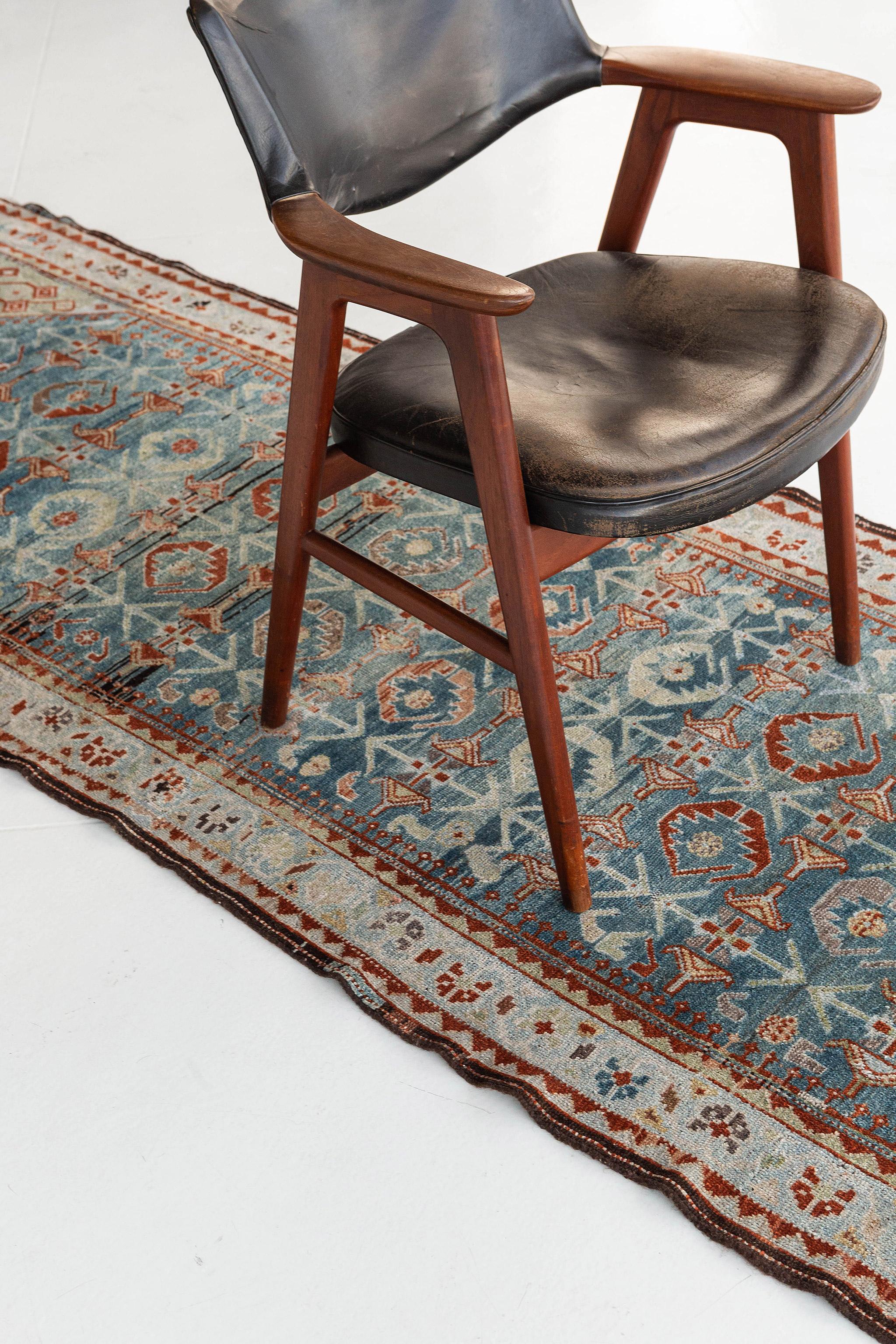 Antique Persian Malayer Runner 26841 In Good Condition For Sale In WEST HOLLYWOOD, CA