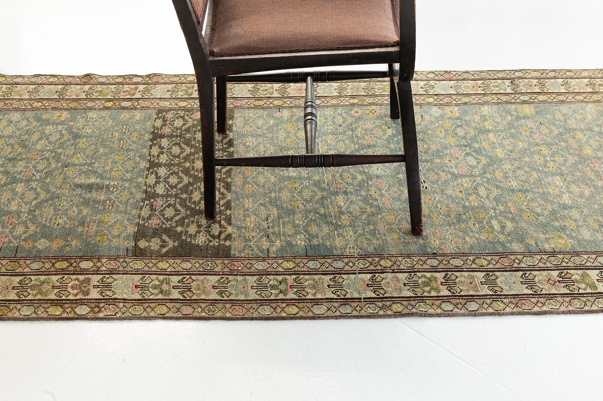 Hand-Knotted Antique Persian Malayer Runner 26858 For Sale