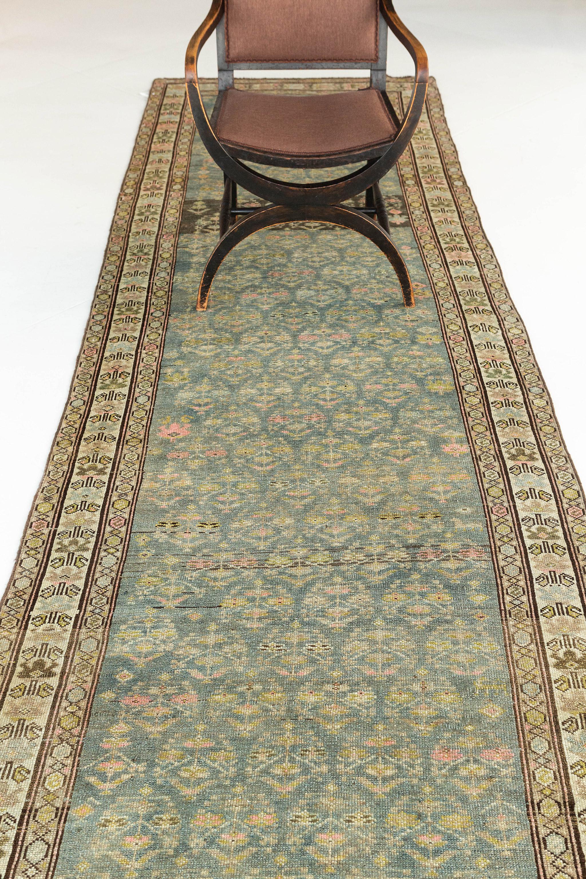Wool Antique Persian Malayer Runner 26858 For Sale