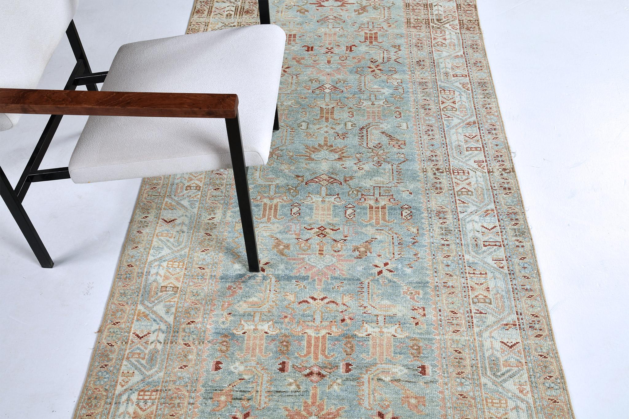 Début du 20ème siècle Tapis de couloir persan ancien Malayer 28789 en vente