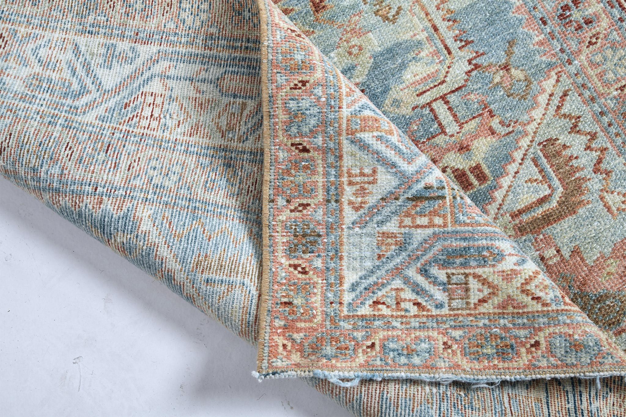 Laine Tapis de couloir persan ancien Malayer 28789 en vente