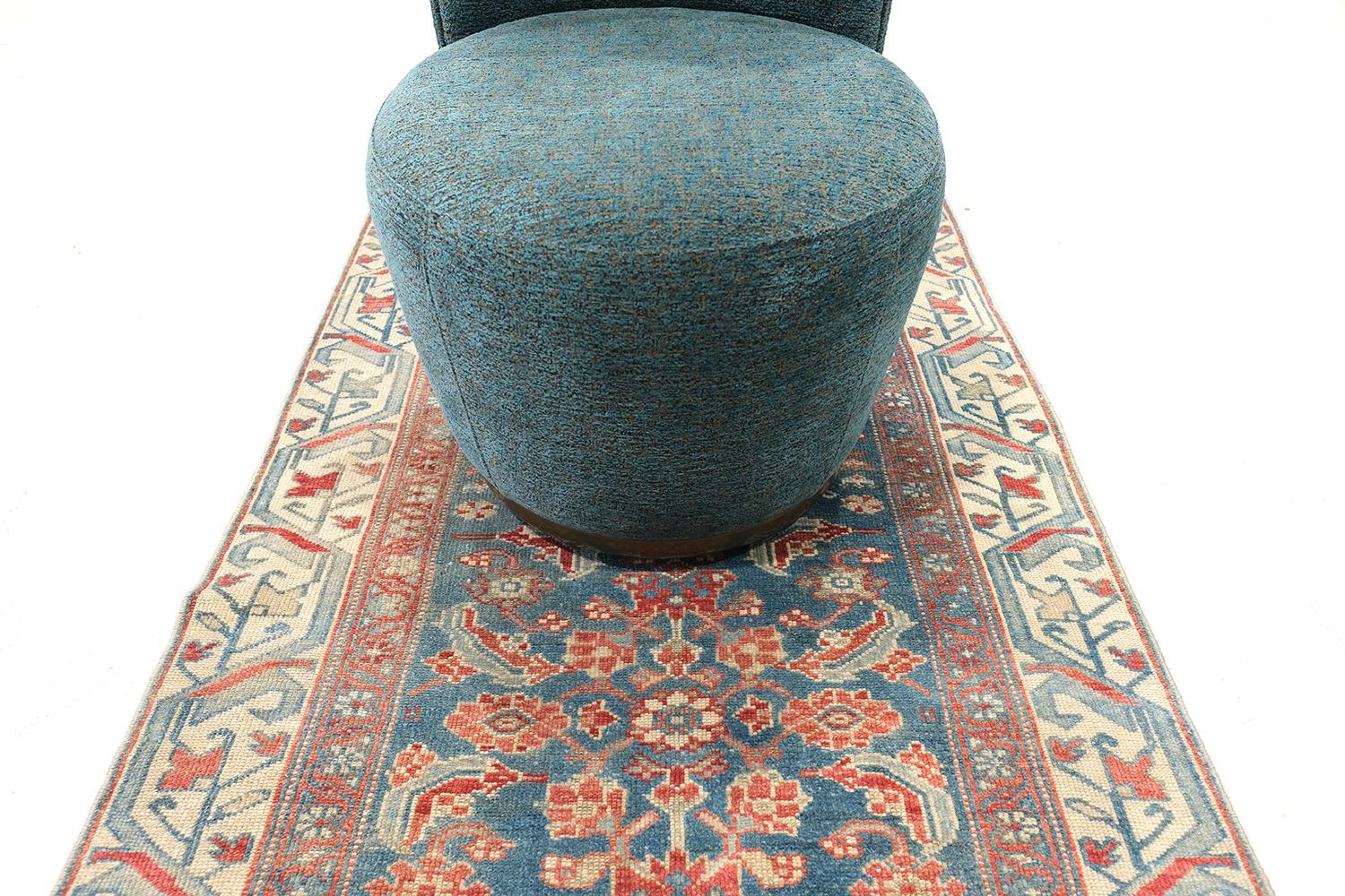 Annodato a mano Antico runner persiano Malayer 29098 in vendita