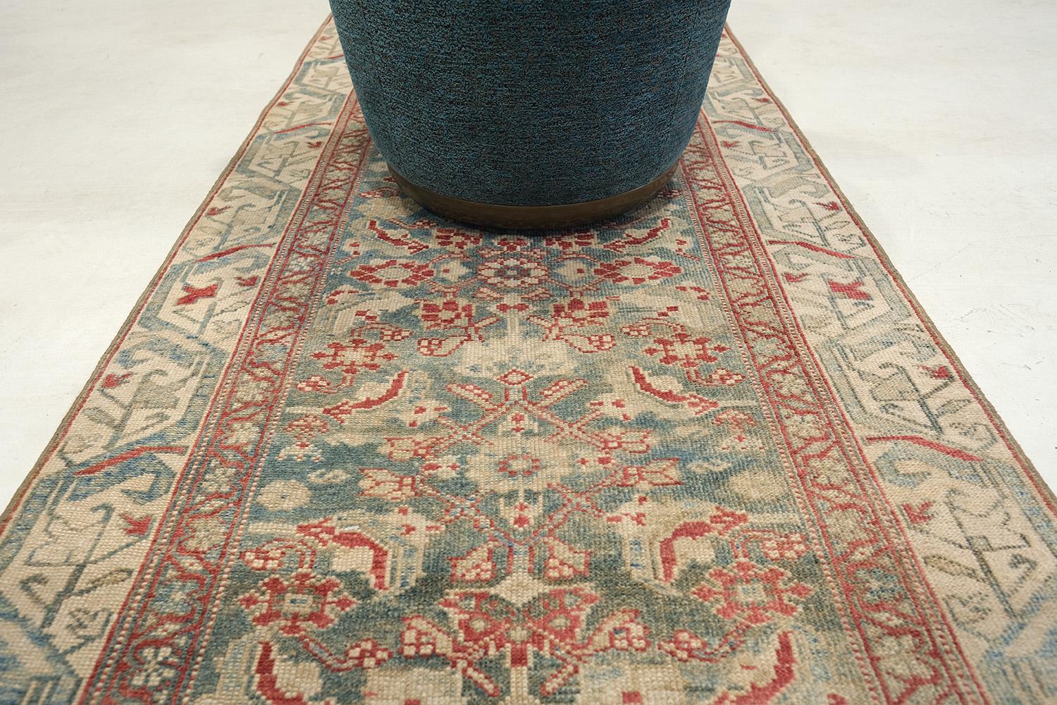 Laine Tapis de couloir persan ancien Malayer 29099 en vente