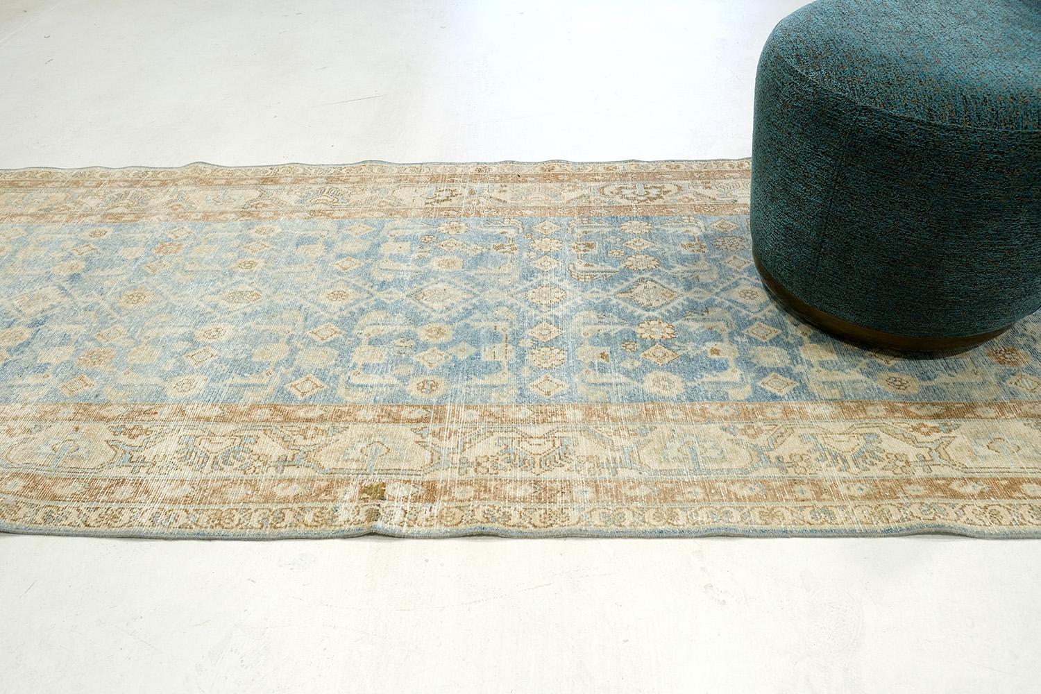 Wool Antique Persian Malayer Runner 29235 For Sale