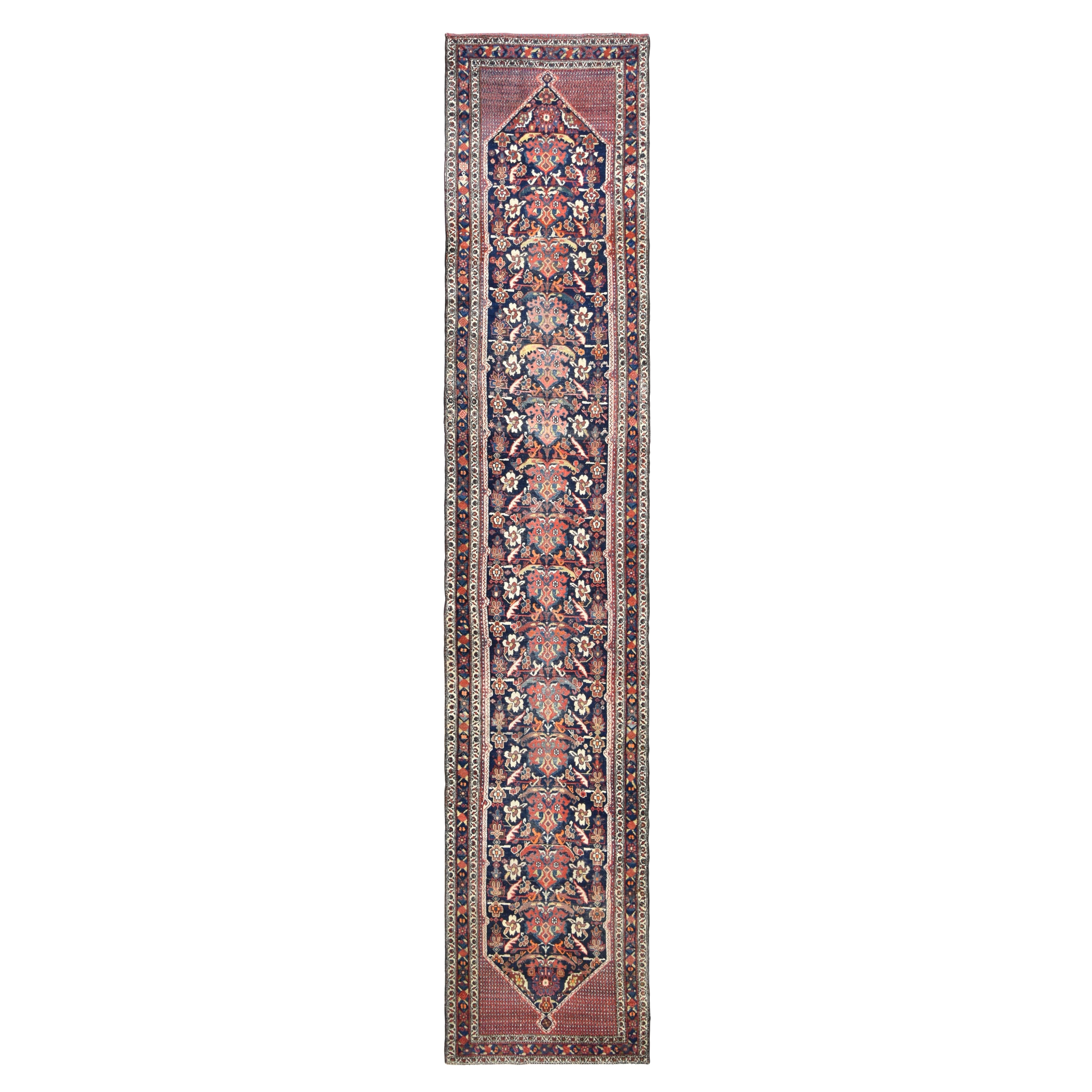 Antiker persischer Malayer-Läufer aus Persien 3'6''x17'5''
