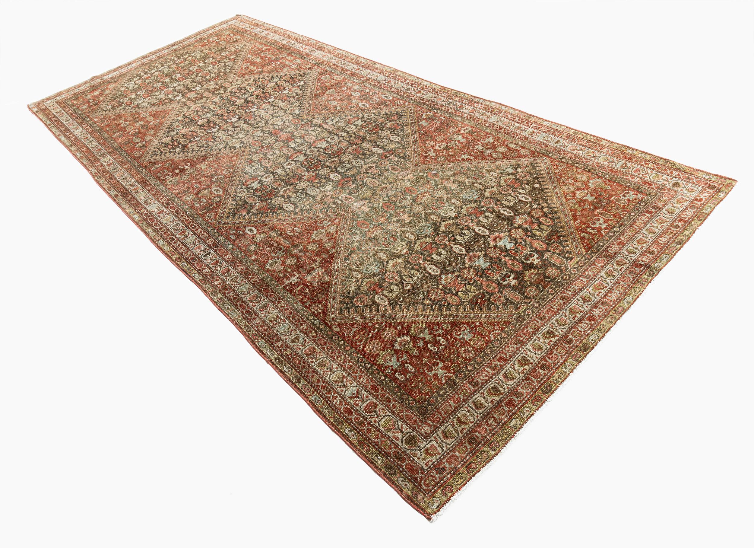 Hand-Woven Antique Persian Malayer Runner 5'3 X 12'2 For Sale