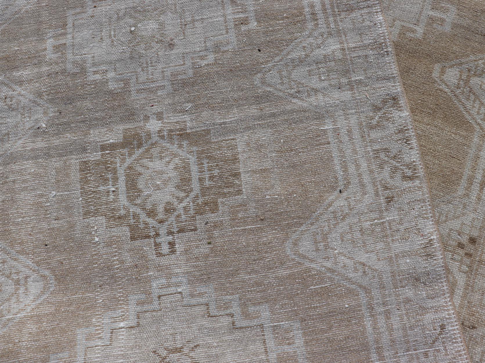 Antique Persian Malayer Runner All-Over  With Medallion Design in Earth Tones For Sale 5
