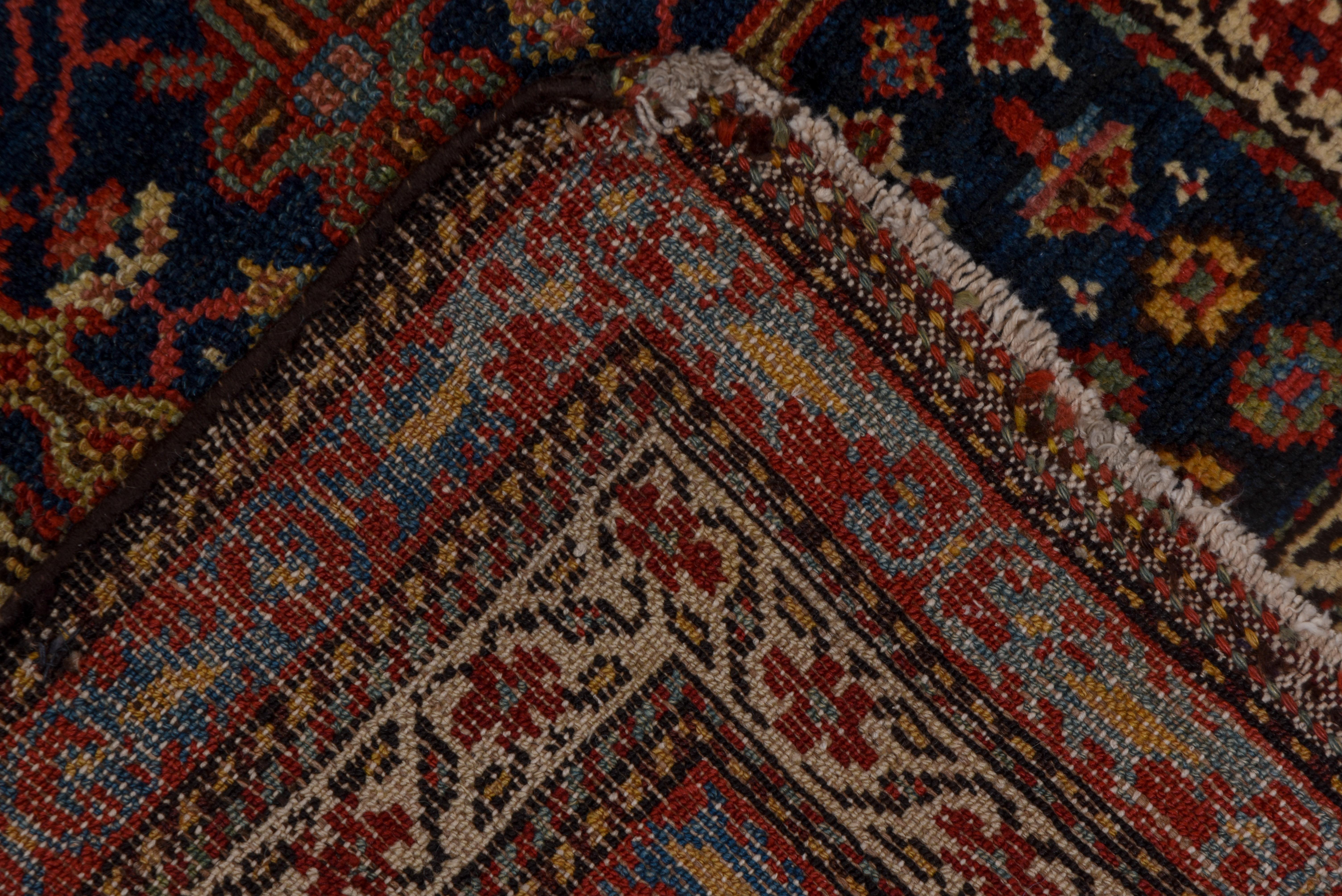 Antique Persian Malayer Runner, Blue Field, Red and Gold Borders, circa 1920s For Sale 1