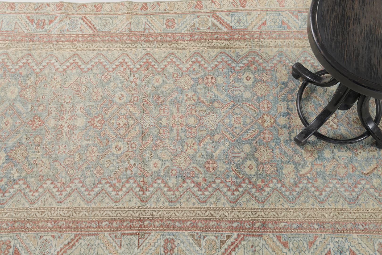 Hand-Knotted Antique Persian Malayer Runner by Mehraban Rugs For Sale