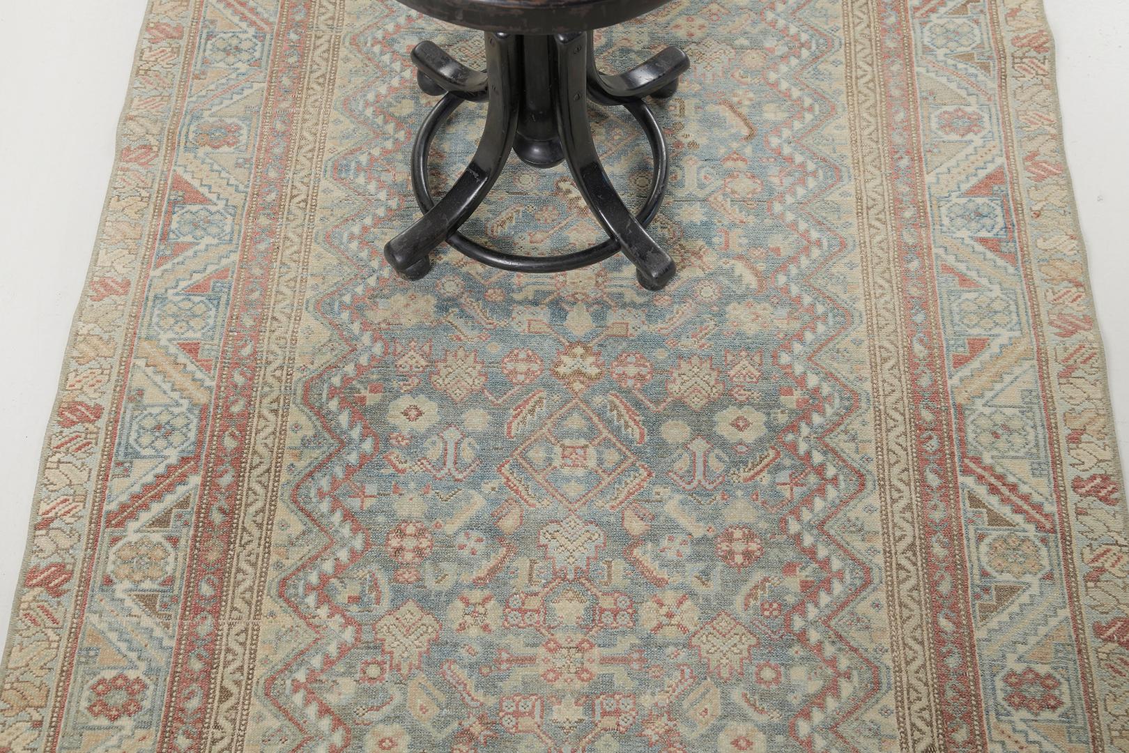 Antique Persian Malayer Runner by Mehraban Rugs In Good Condition For Sale In WEST HOLLYWOOD, CA