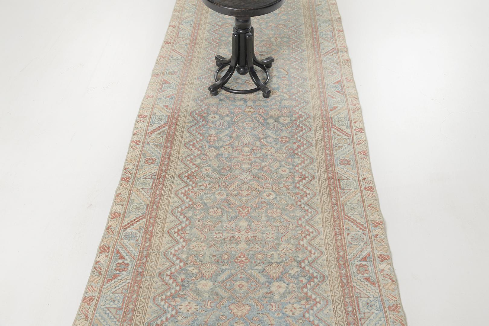 Early 20th Century Antique Persian Malayer Runner by Mehraban Rugs For Sale
