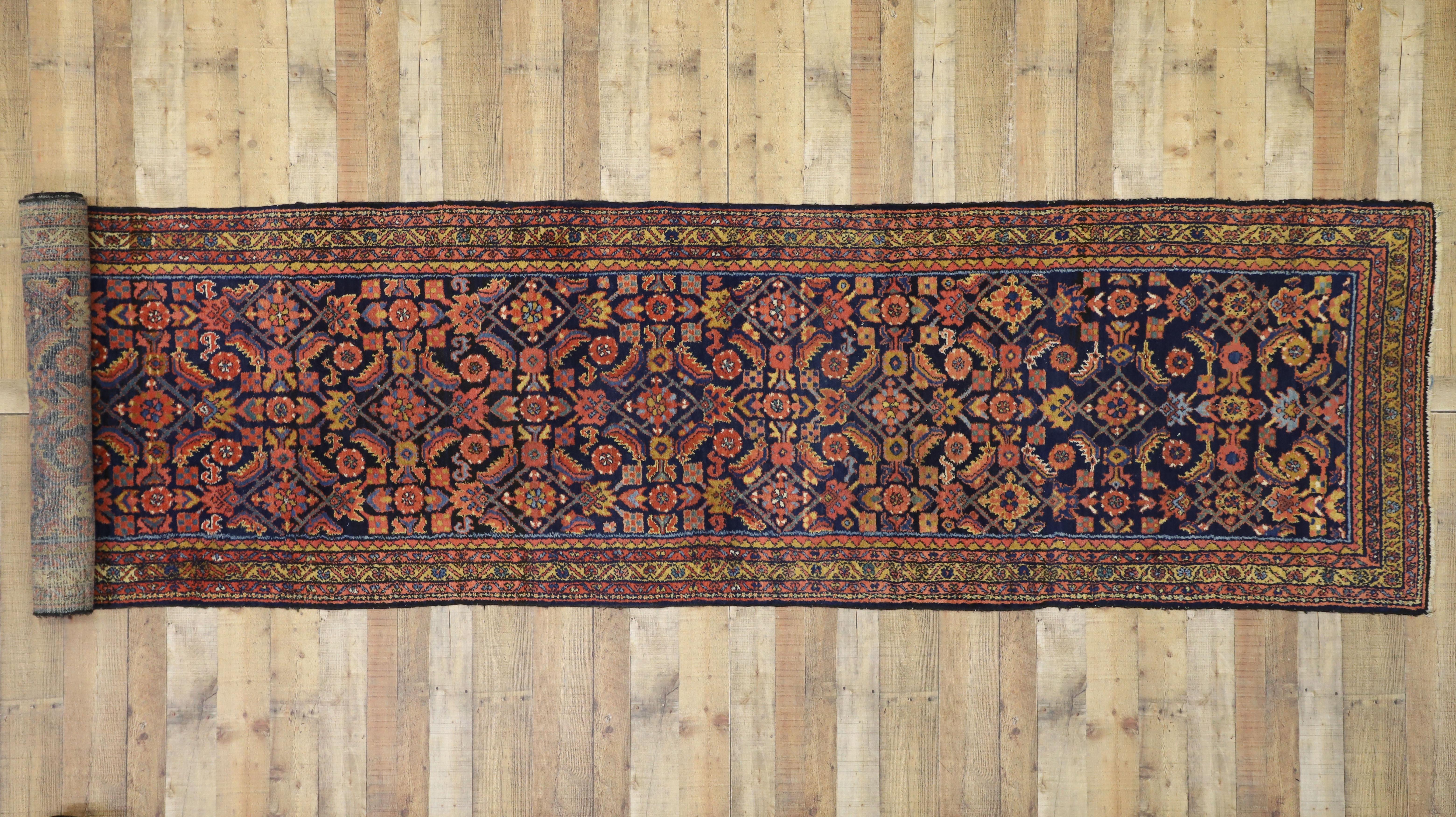 Antique Persian Malayer Runner with Modern Victorian Style For Sale 2