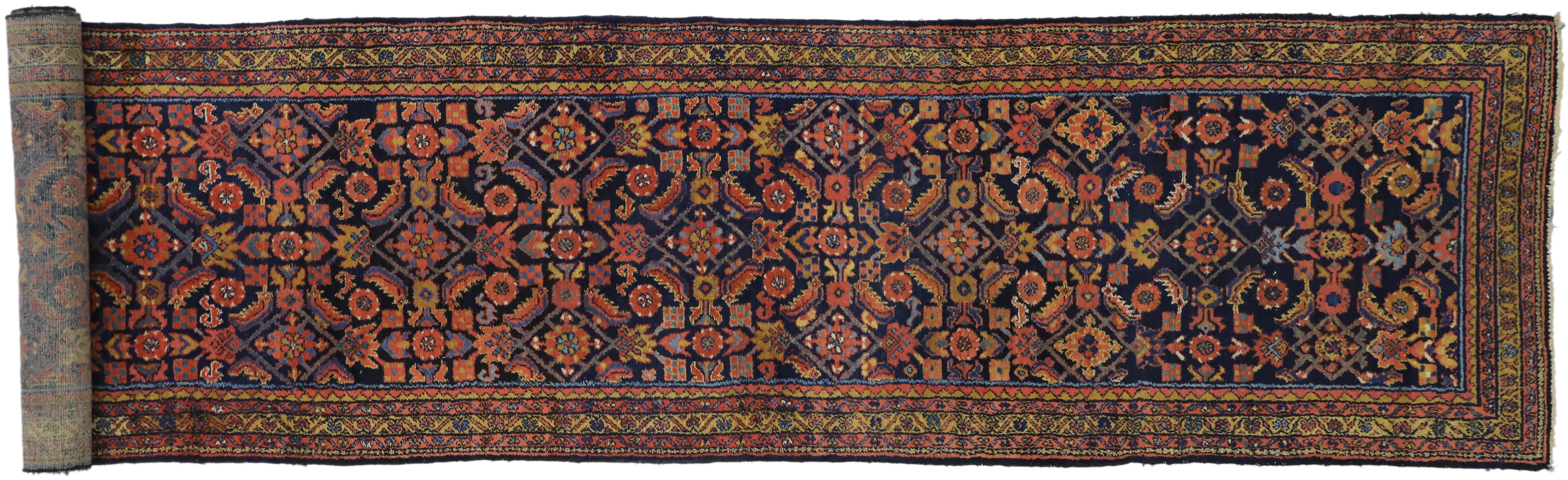 Antique Persian Malayer Runner with Modern Victorian Style For Sale 3
